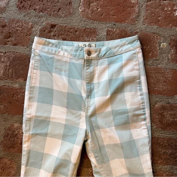 We The Free Blue and White Plaid Just Float On high-waist flare jeans size 29 - Picture 2 of 16